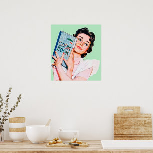 poster de decoração de cozinha da casa de banho
