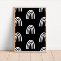Poster de decoração de infantários brancos/negros