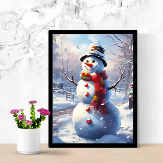 Poster de Decoração de Muro de Snowman