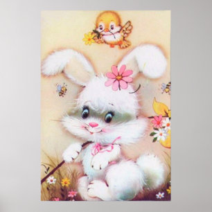 poster de decoração do coelho da Páscoa