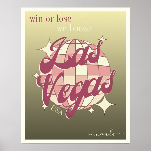Poster de decoração elegante de Las Vegas Nevada (Frente)