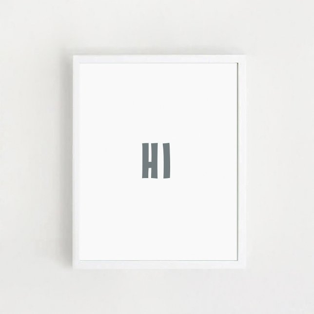 Poster de decoração por parede infantil "HI" (Criador carregado)