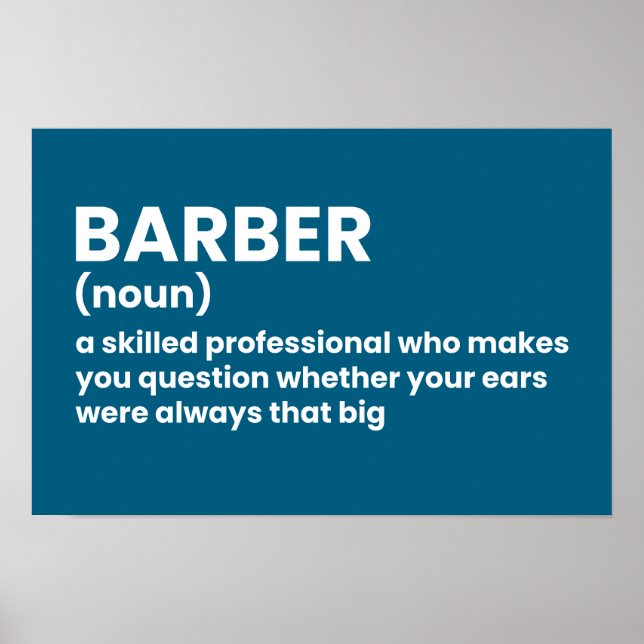 Poster de Definição de Humor de Barber (Frente)