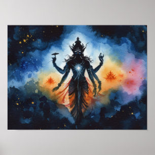 Poster de Deidade Hindu Cósmica - Presente para Me