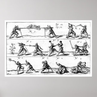 poster de demonstração de combate manual