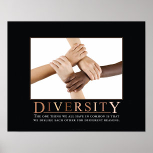 Poster de Demotivational da diversidade
