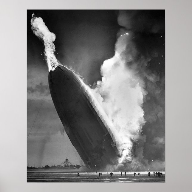 Poster de desastres de Hindenburg 16"x20". (Frente)