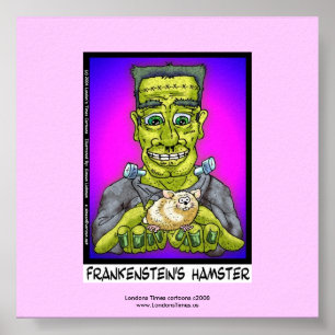 Poster de desenho animado engraçado do hamster de