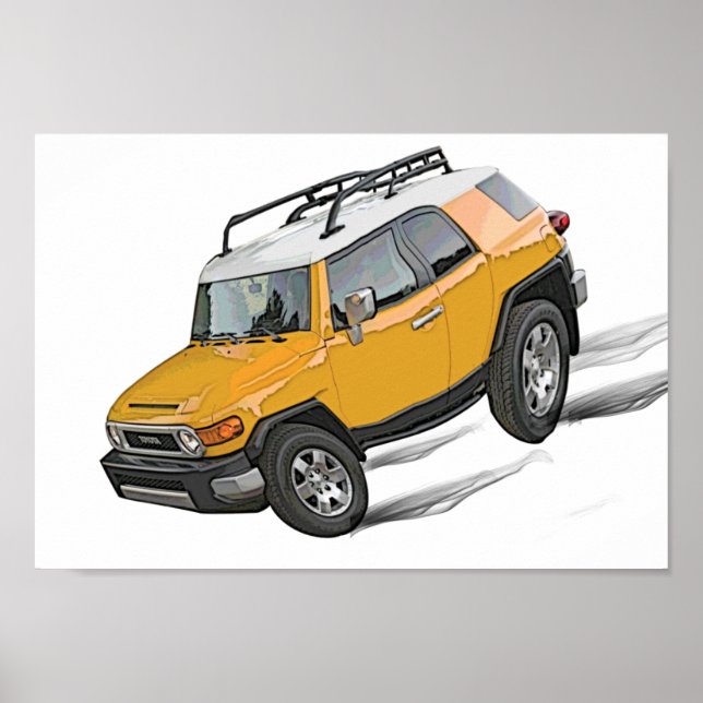 Poster de desenho animado Fj Cruiser (Frente)