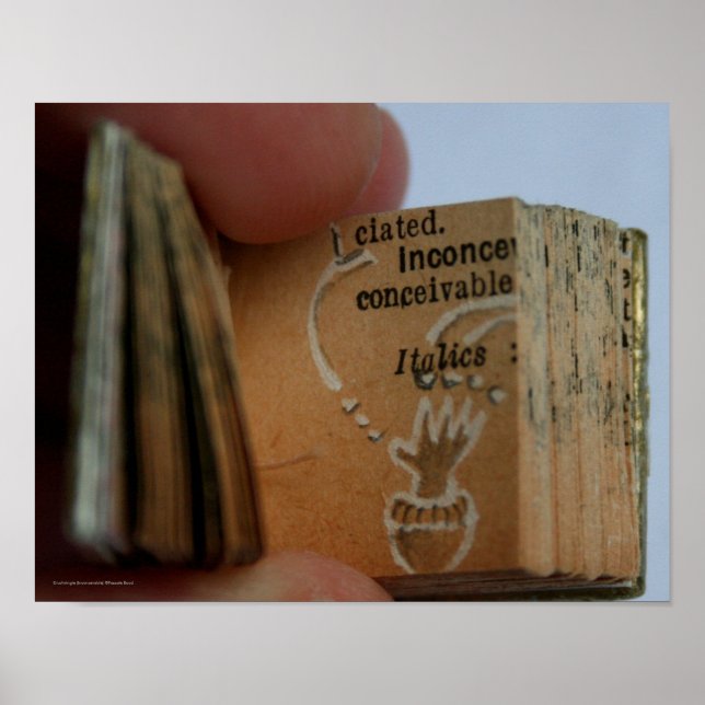 Poster de Desenho da Mão do Livro Miniatura Dicofr (Frente)