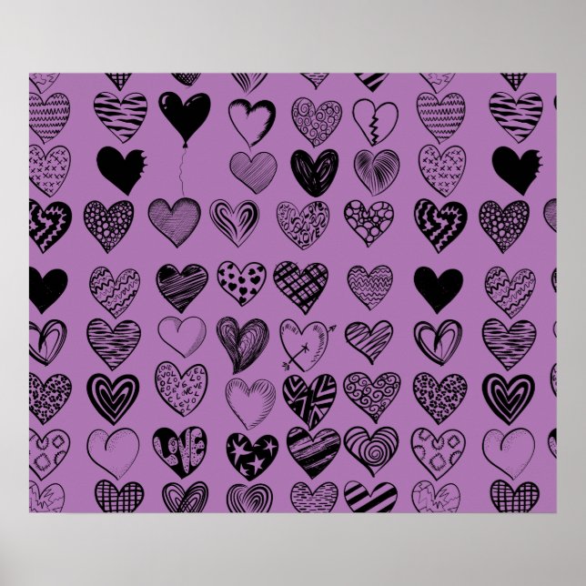 Poster de Desenho de Carroçaria Preta Adorável (Frente)