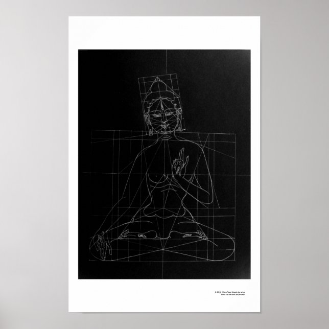 Poster de desenho de Tara branca (Frente)