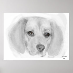 Poster de desenho do beagle