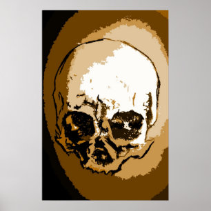 Poster de desenho do crânio