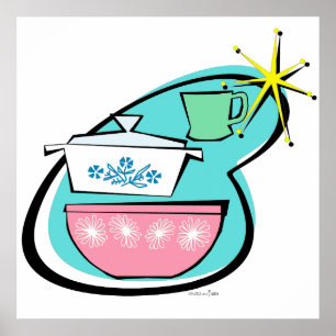 Poster de Design de Cookware Atômica