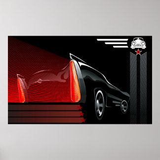Poster de Design de Retro de Carros Clássicos - Pr