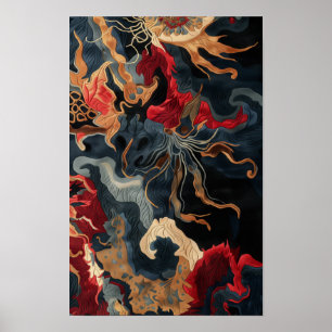 Poster de Design de Rug Oriental de luxo - Patente