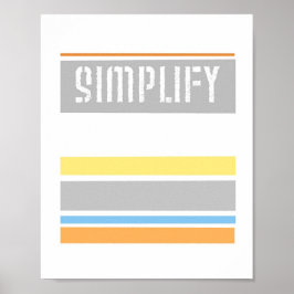 poster de design de texto Simplifique as listras p