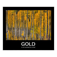 Poster de desmotivação Dourada