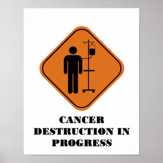 Poster de Destruição de cancer em Andamento