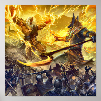 Poster de deuses egípcios