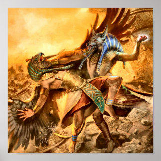 Poster de deuses egípcios