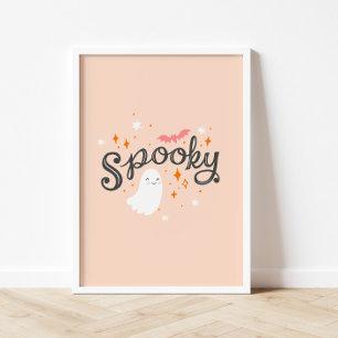 Poster de Dia das Bruxas Rosa Spooky