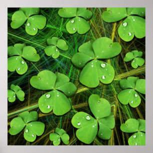 Poster de Dia de São Patrício de Shamrock Verde