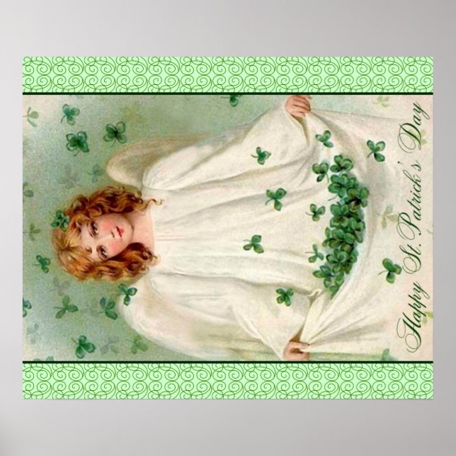 Poster de Dia de São Patrício Vintage (Frente)