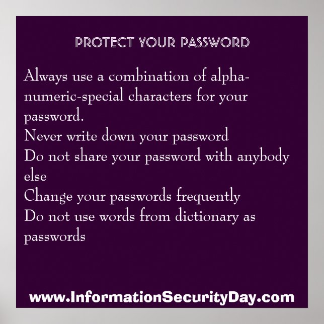 Poster de Dia de Segurança de Informações (Frente)