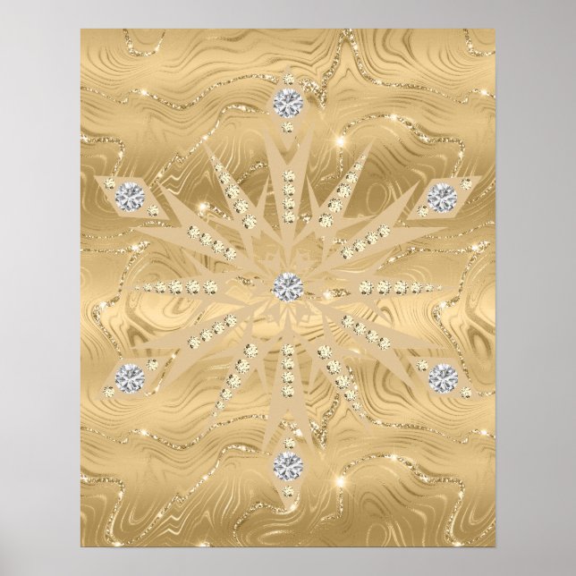Poster de Diamante com Lúpulo Dourado do Lúpulo (Frente)