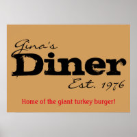 Poster de Diner Personalizável
