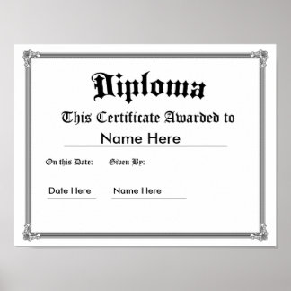 Poster de Diploma Impresso Personalizado
