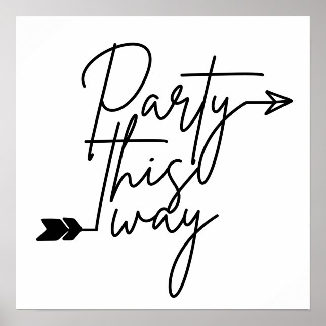 Pôster de direção para a festa (Frente)