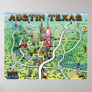 Poster de diversão do Austin Texas