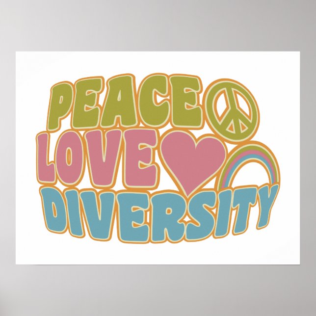 POSTER DE DIVERSIDADE DE AMOR DE PAZ (Frente)