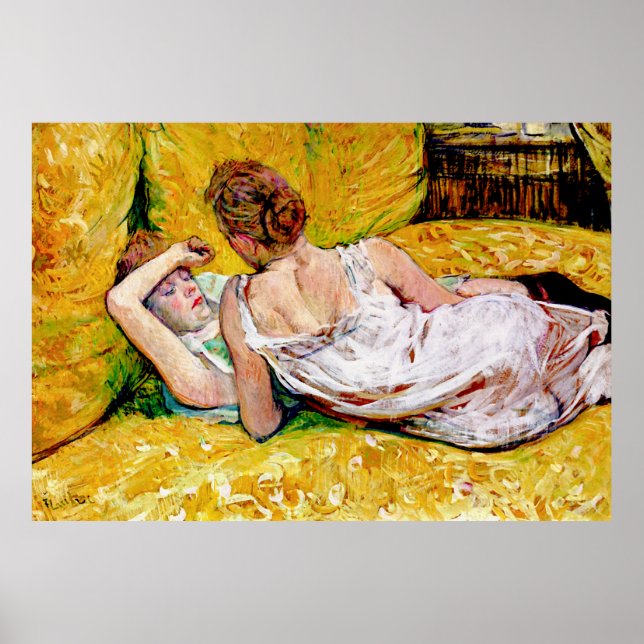 Poster de dois amigos por Henri de Toulouse-Lautre (Frente)