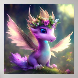 Poster de Dragão de Fada Roxo
