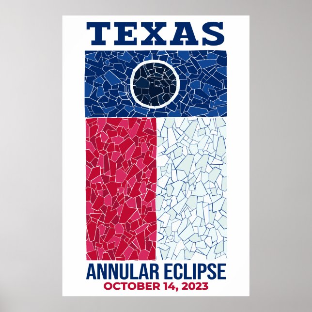 Poster de Eclipse Annular do Texas (Frente)