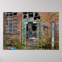 Poster de Edifício Abandonado da Rua grafite