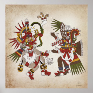 Poster de Ehecatl & de Tezcatlipoca