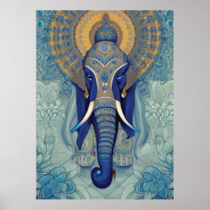 Poster de Elefante Azul