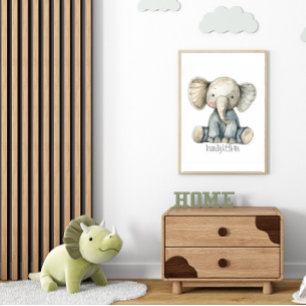 Poster de Elefante Enchido Bonito para Enfermeiro