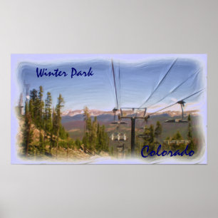 Poster de elevador de verão do Winter Park Colorad