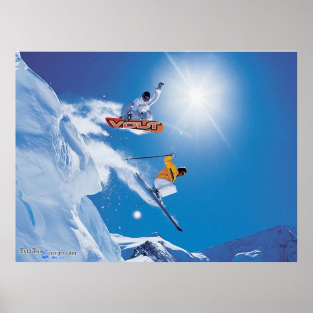 Poster de embarque de neve (Frente)