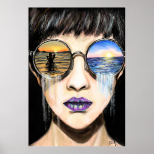 Poster de Emoção do Sol e do Sol do Mar - Pintura