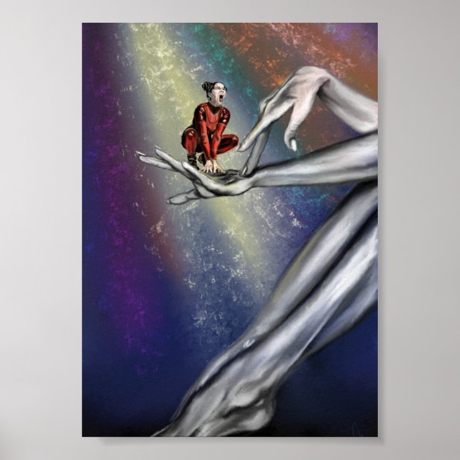 Poster de Emoção Feminina - Pintura (Frente)