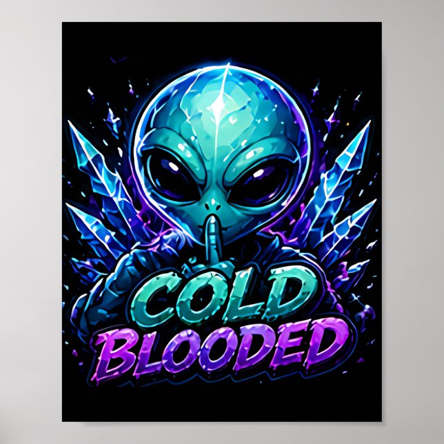 Poster de Emote de Alien de Sangue Frio (Frente)