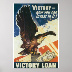 Poster de empréstimo vitorioso da Segunda Guerra
