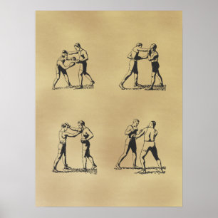 Poster de encaixotamento afligido vintage